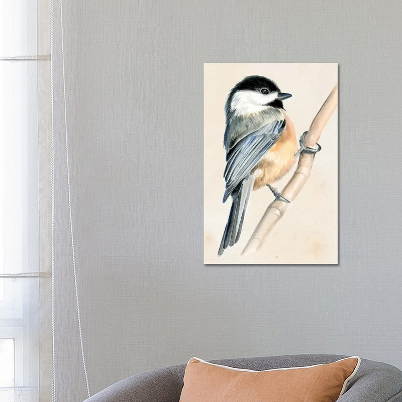 Little Bird on Branch II 1 Piece Wrapped Canvas Wall Art, 66.04 cm H x 45.72 cm W x 3.175 cm D