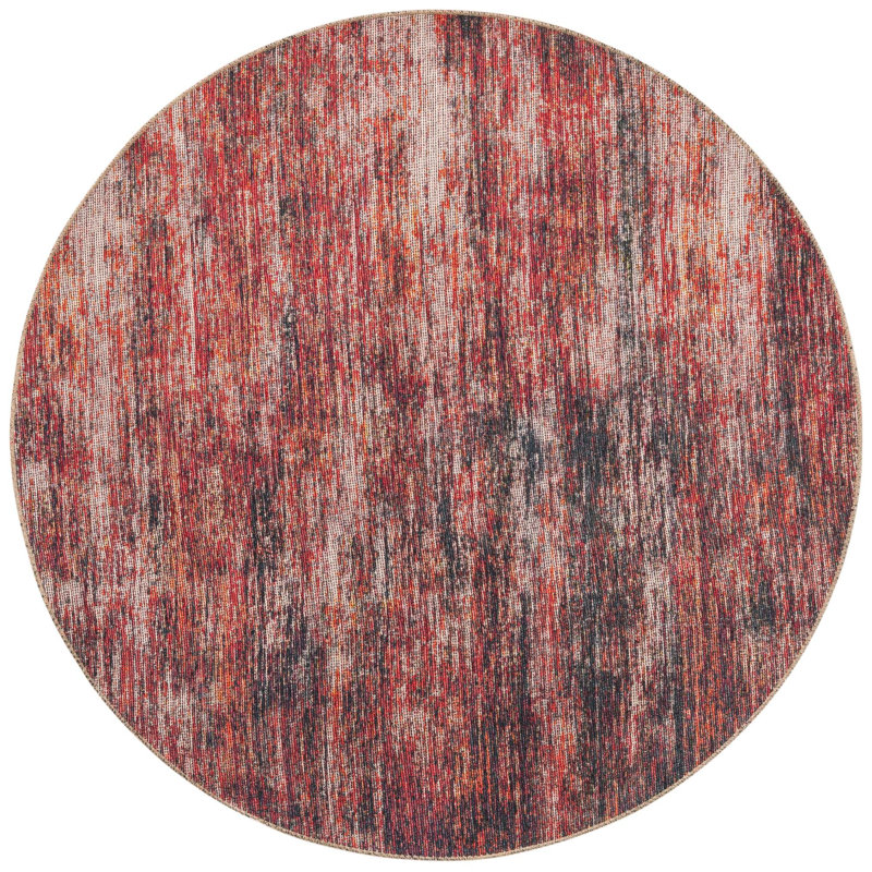 Ikhasa Chenille Abstract Indoor Rug, Round 5'