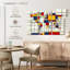 Carte du monde Aliaz style abstrait Mondrian I-108104333