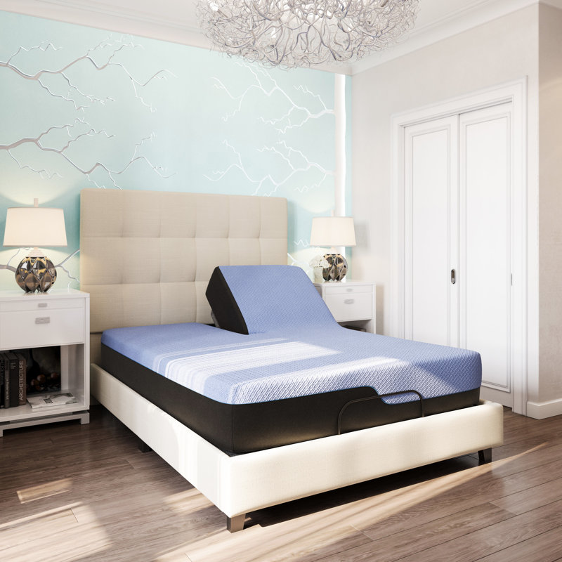 12 Inch Mattress And Adjustable Stand - Foam For Support, Queen 12" With Base Layer Relaxation,
