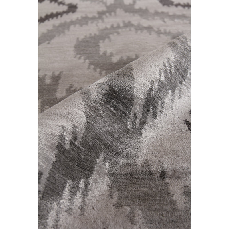 Bamboo Silk Ikat Area Rug, Rectangle 10' x 14'