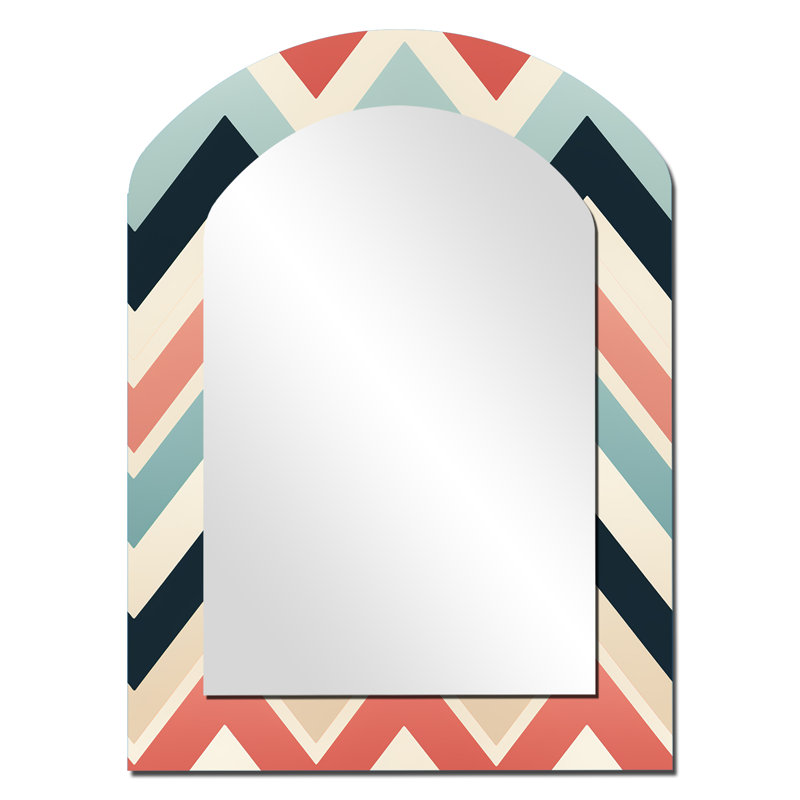 Chevron décoratif multicolore Selleck Soft Color Vintage - Chevron, 34 po x 25 po