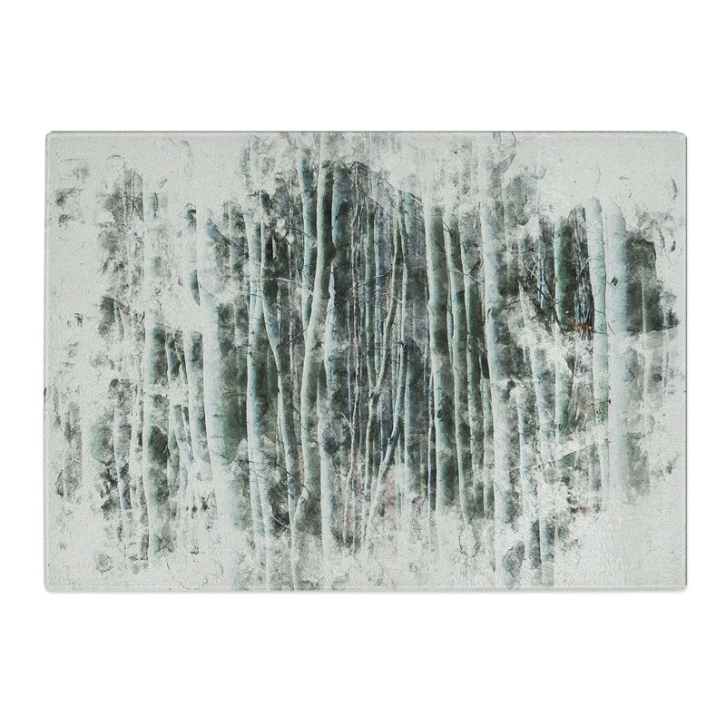 Forest Woodland Watercolour Chopping Board, 0.4cm H x 28.5cm W x 39cm L