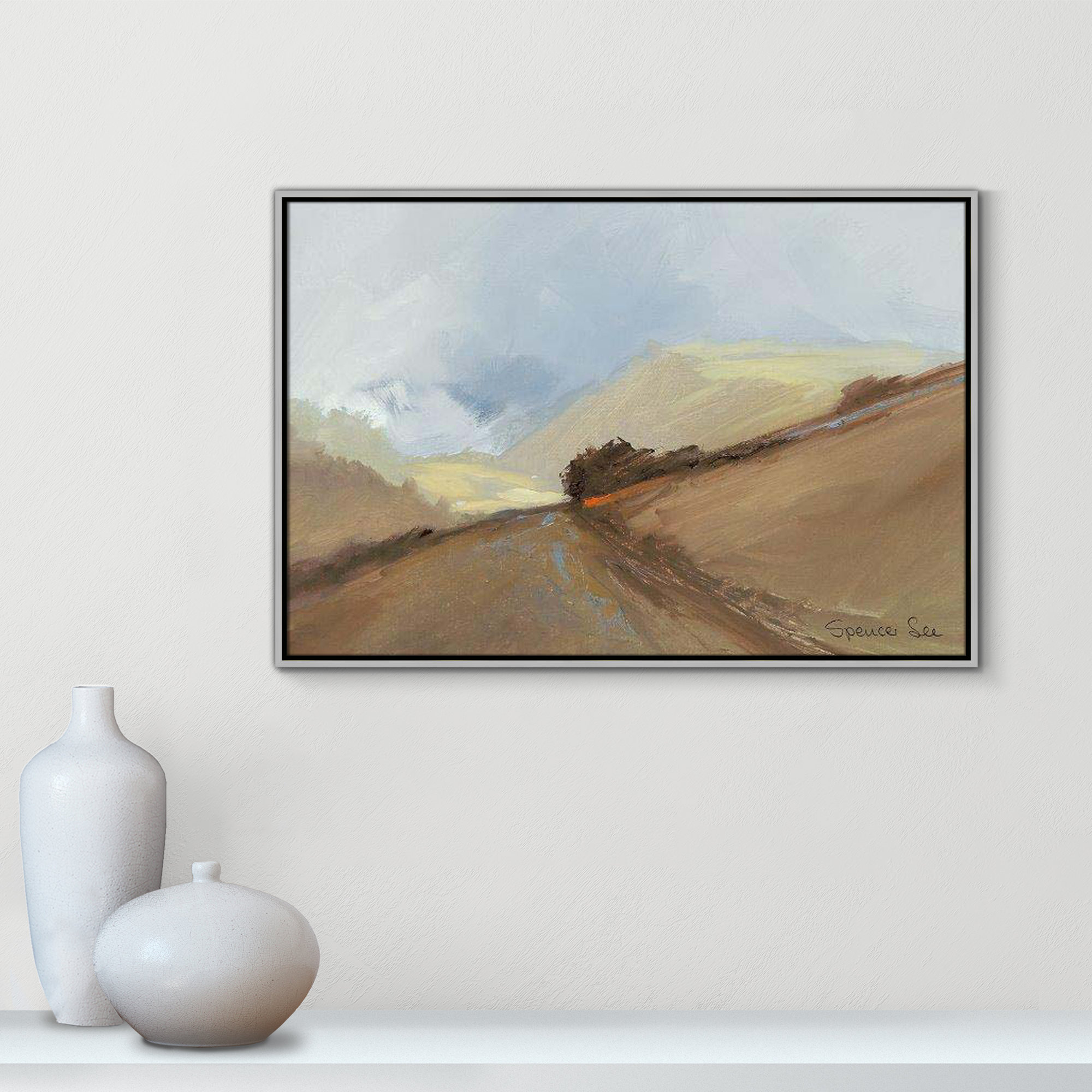 Heaven And Earth II by Spencer Lee, 25.5'' H x 37.5'' W x 2'' D, Silver Framed