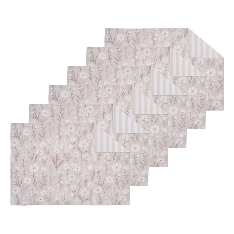 Ensemble de 6 napperons Natural Botanical