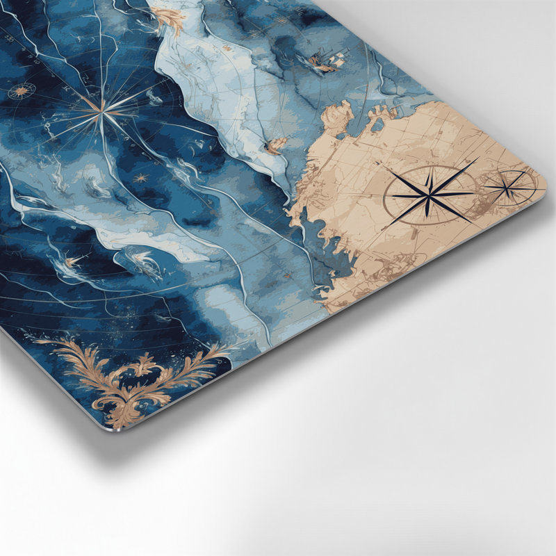 Art mural gris nautique, H 16 po x l 20 po