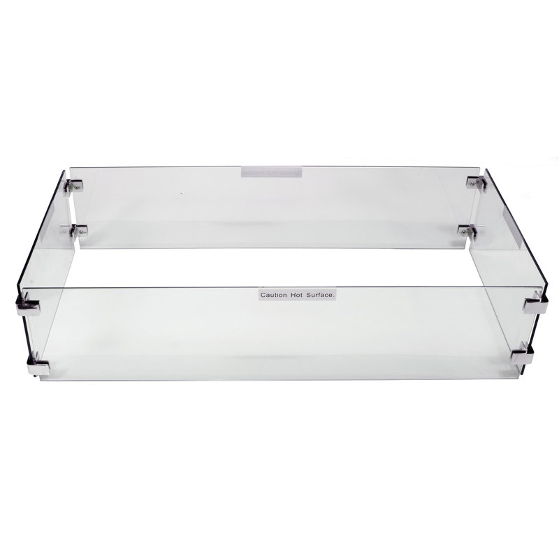 Verre pare-flammes Wind Fire Pit, H 15,6 po x l 30,3 po x P 20,5 po