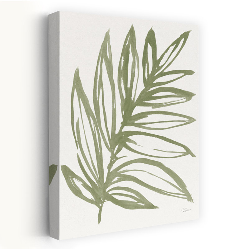 Nature in Sage I Contemporary White Botanical Green, H 24 po x l 16 po