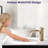 Single Handle Waterfall Bathroom Faucet In Brushed Gold. Deck Mounted For Sinks. Stainless Steel Construction With Pop Up Drain & Overflow. Regulated Water Flow. 1.2 Gpm. 9/16 In. Connection. 5.9-121598757
