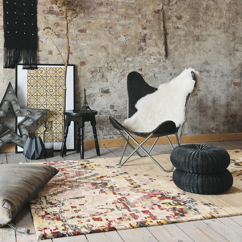 Yeti Abstract Area Rug, Rectangle 6'7" x 9'8"