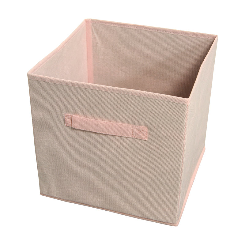 Panier de rangement pliable en tissu, Rose quartz