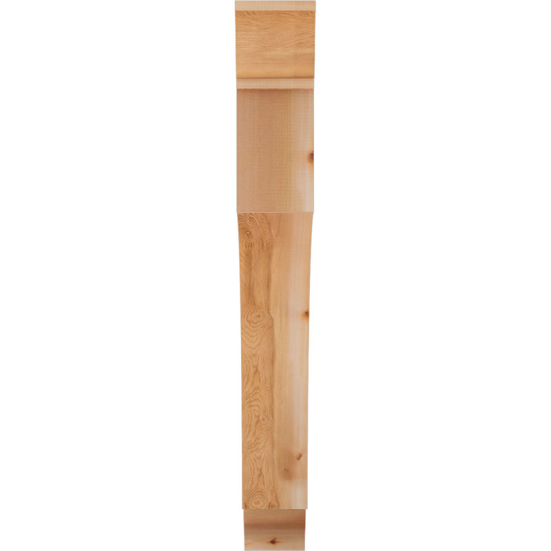 H 6 po x P 6 po Support en bois / corbeau, Cèdre rouge, H 48 po x l 6 po x P 44 po