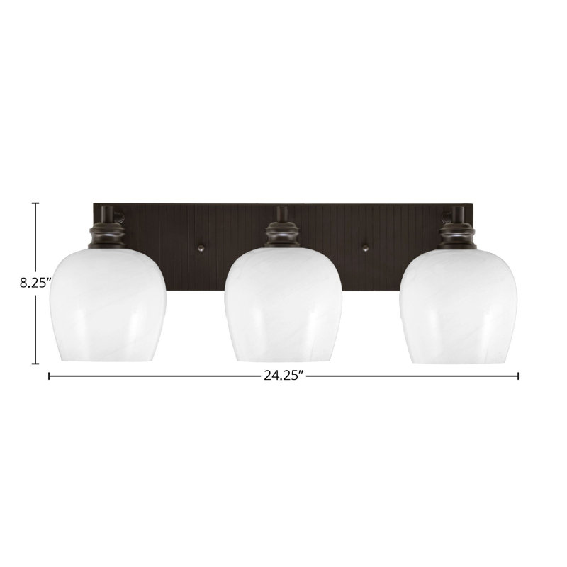 Éclairage pour meuble-lavabo 3 lumières Attar, Blanc, Espresso