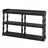 Console Table with 3-Tier Open Storage Spaces And Roman Column Effect Support Legs,Narrow Sofa Entry Table for Living Room, Entryway and Hallway(Black)