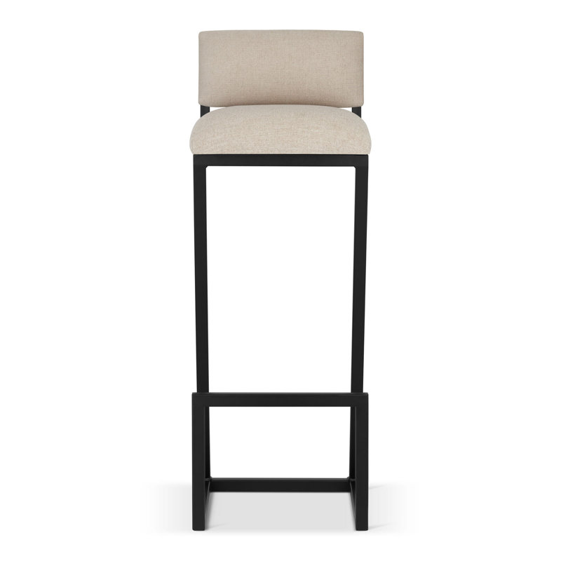 Mairs Upholstered Counter Stool with Metal Frame