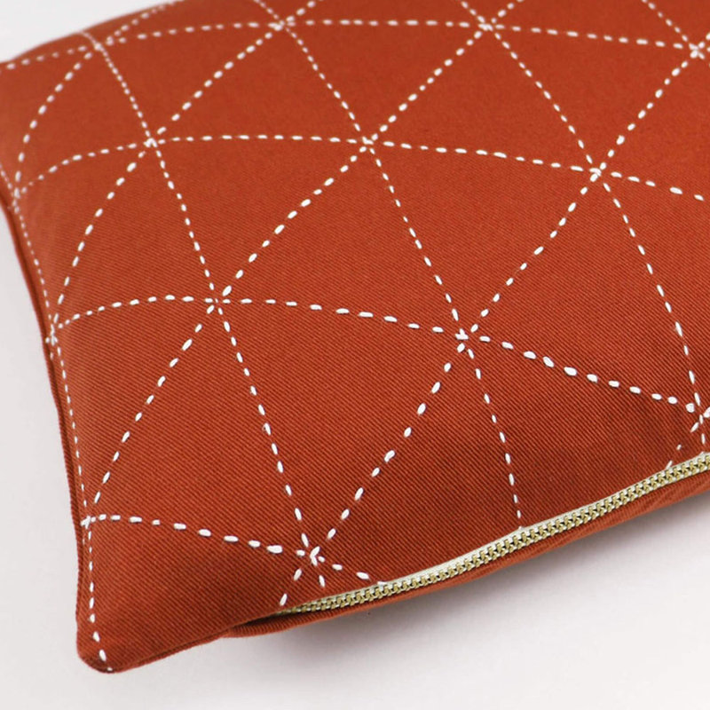 Graph Rectangular Pillow Cover & Insert, Rust