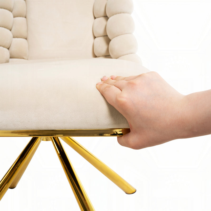 Ensemble de deux chaises de salle à manger, Beige