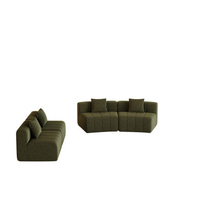 Canapé modulaire courbé Chenille