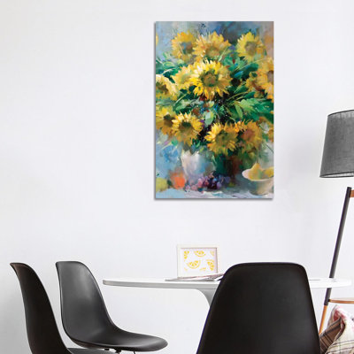 Sunflowers by Willem Haenraets - Wrapped Canvas Print