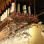 Hanging Wine Bottle & Glass Rack Brown