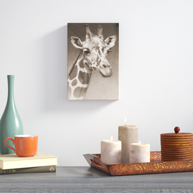 «Jean the Giraffe (P)», impression sur toile, H 12 po x l 8 po