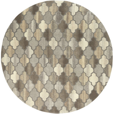 Breccan Hand Tufted Wool Geometric Indoor Rug