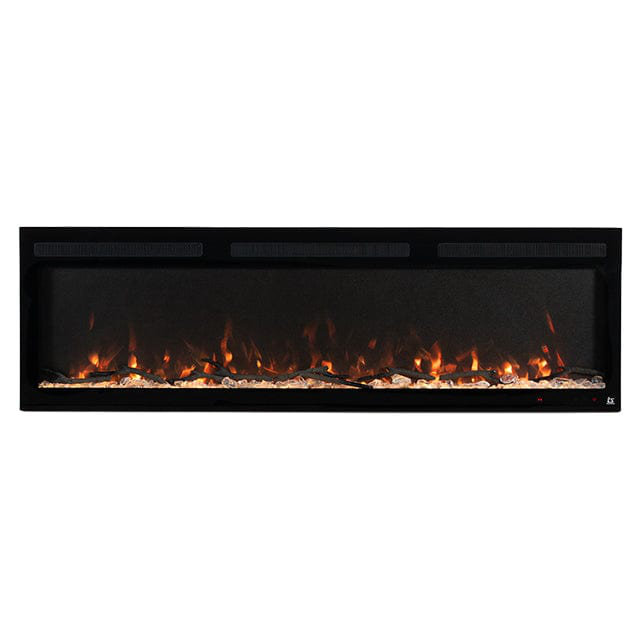 Sideline Fury Smart Electric Fireplace Recessed or Wall Mounted, 20" H x 65" W x 4.5" D
