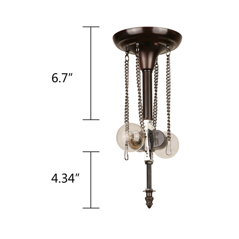 Yurig Glass Semi Flush Mount