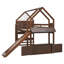 Lit mezzanine pour enfants Havenwood House avec glissade et étagères de rangement-135867338-135867337