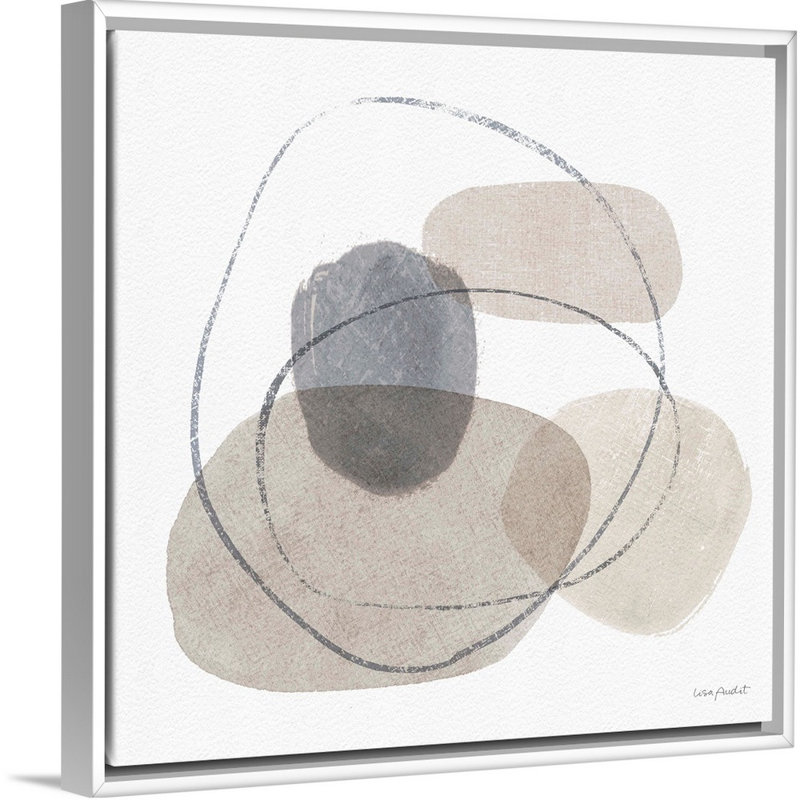 « Think Neutral 07 » par Lisa audit, reproduction d’art sur toile, Cadre blanc, H 14 po x l 14 po x P 1,75 po