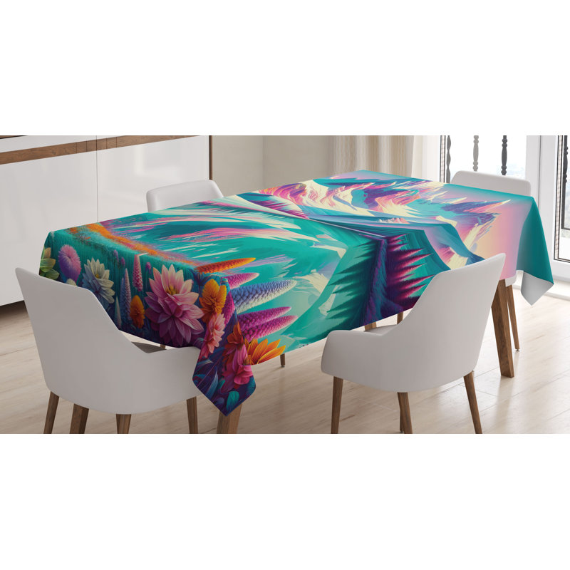 Cummington Rectangle No Pattern Microfiber Tablecloth, 90" Rectangle