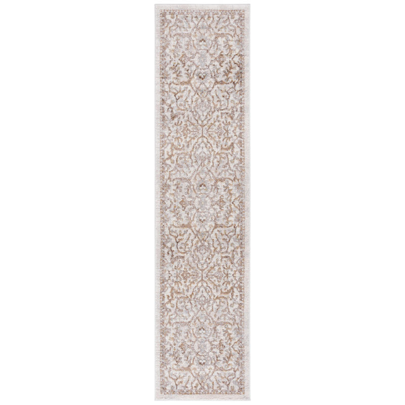 Tapis beige / brun Palma 336, Tapis de couloir 2 pi 2 po x 9 pi