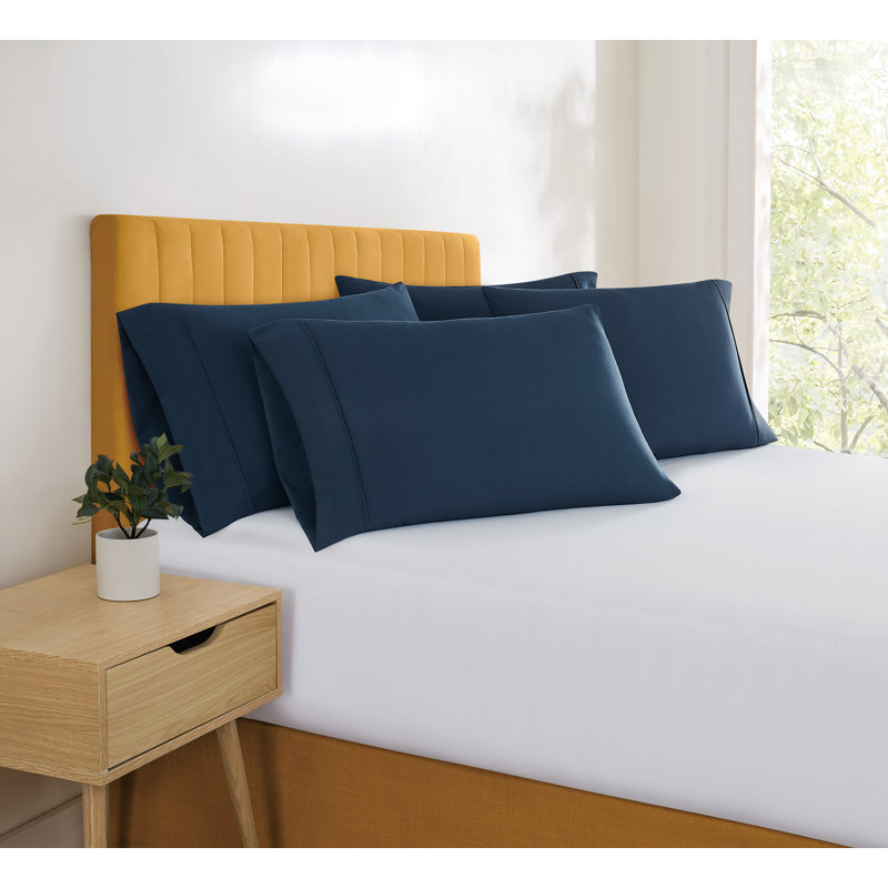 Simmons Essential Microfiber Brushed Sheet Set, Blue, King