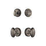 Nostalgic Warehouse Classic Rosette Entry Set with Homestead Knob