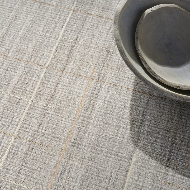 Calvin Klein CK041 Architectura 9'9" x 13'9" Grey Farmhouse Indoor Rug, Gray, Rectangle 9'9" x 13'9"