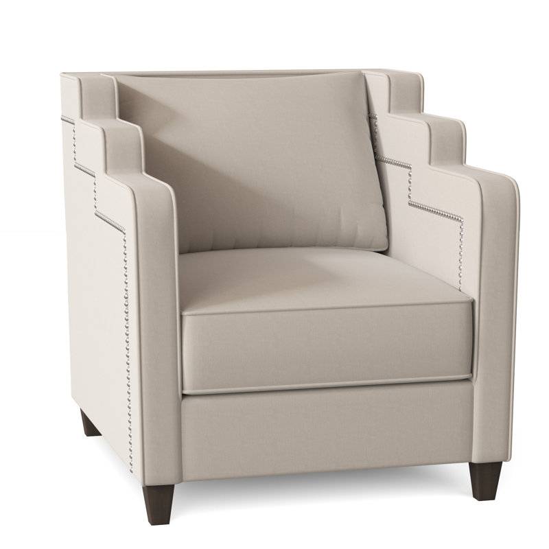 Abbey Armchair, Brown Mahogany, Encore Moon Dust