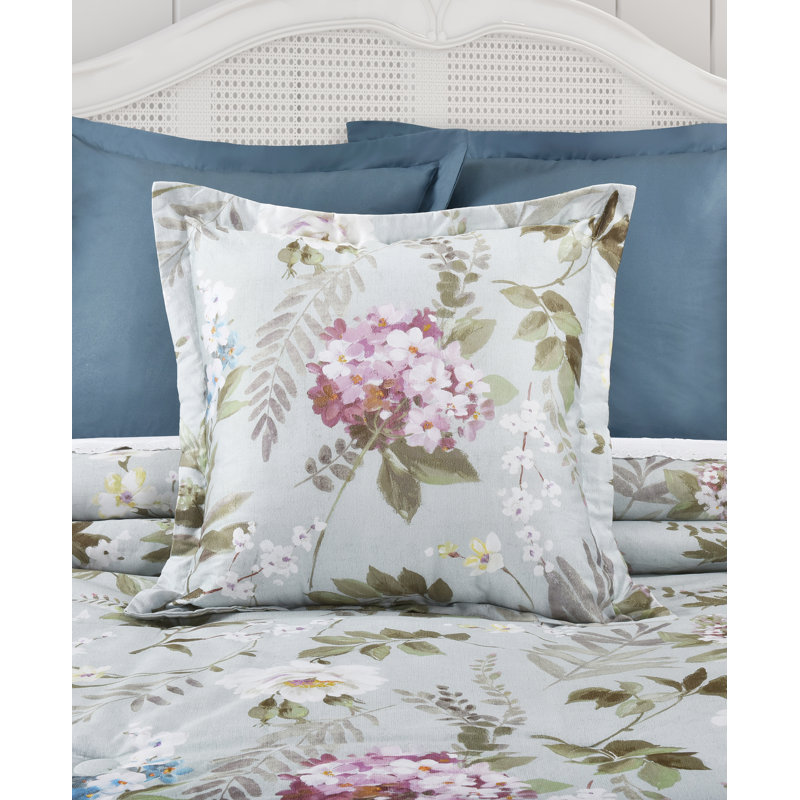 Housse de coussin rectangulaire en coton SAKURA, Écume de mer