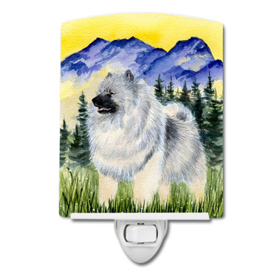 Keeshond Ceramic Night Light