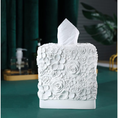 Polyresin Tissue Box Cover Bathroom Tray Tumbler