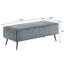 Banc rembourré en velours côtelé