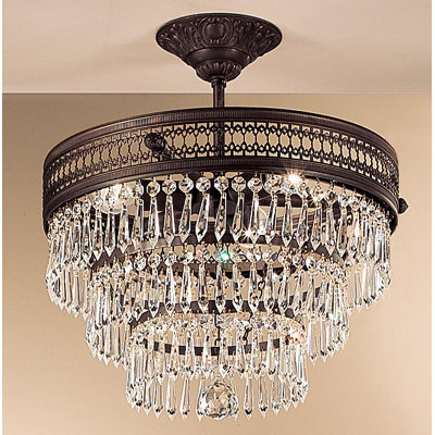 Renaissance Crystal Semi Flush Mount