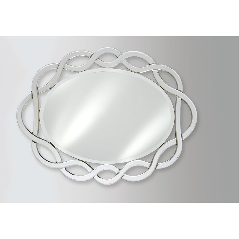 Melra Glass Wavy Wall Mirror