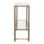 Console Glam étroite avec finition dorée et miroir, pour ajouter luxe et fonctionnalité à tout espace-1288477610
