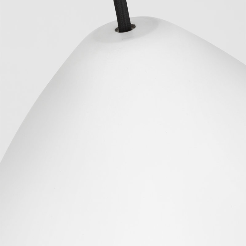 Huron Pendant, Matte White, 15.25" H x 13" W x 13" D