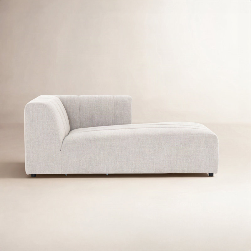 Langham Channeled Raf Piece, Light Gray Napa Sandstone, Right Hand Facing