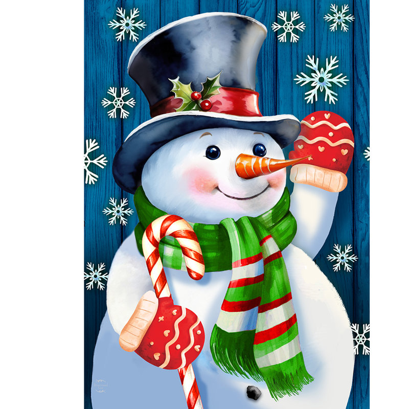 Bonhomme de neige bonbon bonhomme de neige, Noël bleu marine/rouge/blanc