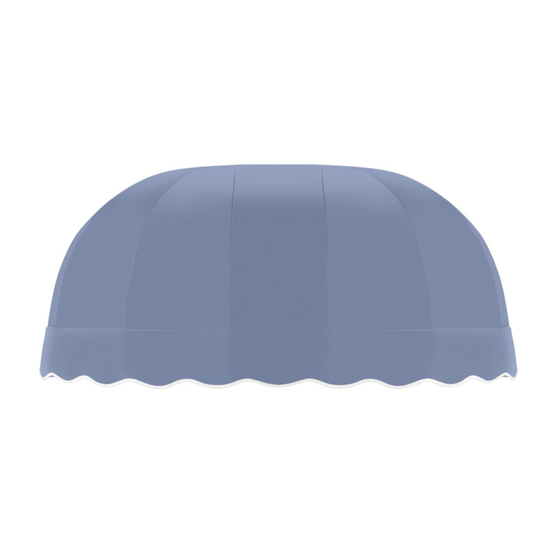 Auvent fixe en tissu acrylique Awntech Chicago, H 33,25 po x l 64,5 po x P 26,25 po, Bleu cendré
