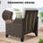 8-Piece 7-Person Mix Brown Rattan Wicker Patio Outdoor Spacious Multiple Chairs Conversation Set Sofa Seating Group with Cushion-731093016