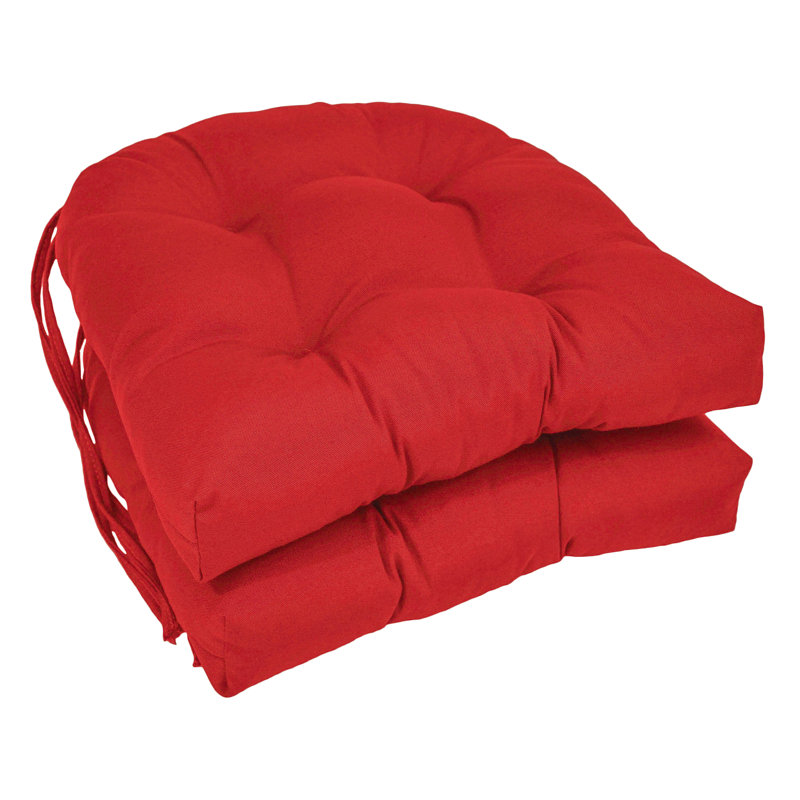 Coussin de chaise de salle à manger d'intérieur de 16 po, Rouge