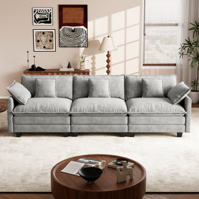 George 111.5" Chenille Modular Sectional Sofa